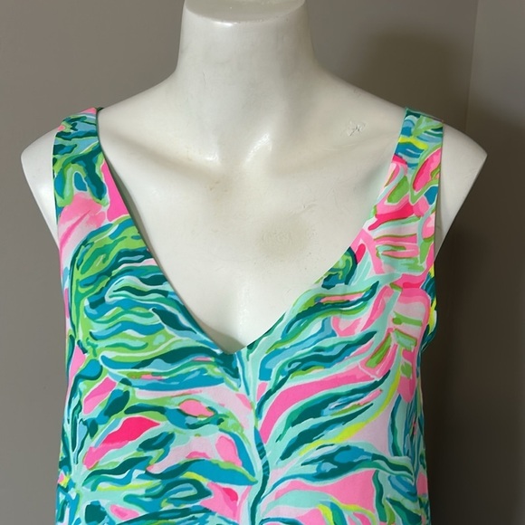 Lilly Pulitzer Florin Reversible Tank Top One In A Melon Green Pink Sz XS - Picture 2 of 12